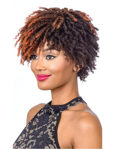 Boho Chic Kinky Curly Bob Wig – Diana Pure Natural Synthetic Baba - ANNS BEAUTY SUPPLY